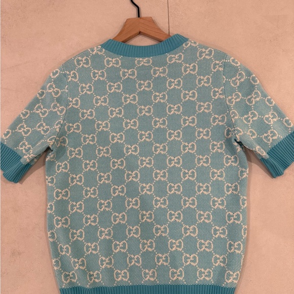 Gucci Blue Patterned Woman’s Sweater top - Picture 2 of 4